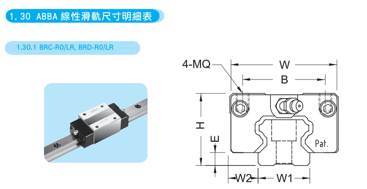 ABBA滑块-BRH30A/BRC30A0(图10) ABBA滑块-BRH30A/BRC30A0(图10)